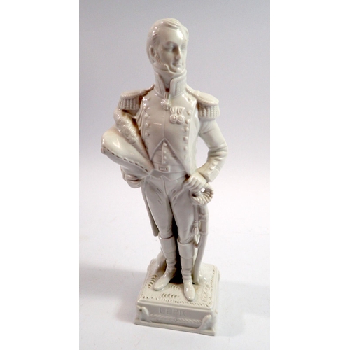 98 - A Sitzendorf Napoleonic figure of Lepic, chip to base