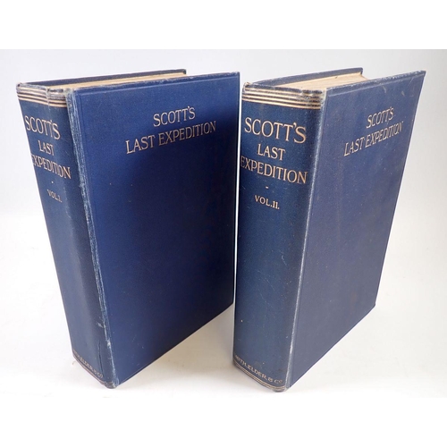 980 - Scott's Last Expedition by Leonard Huxley, two volumes published by Smith Elder 1913, first edition