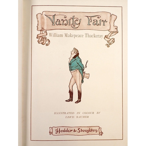 981 - Vanity Fair by W M Thackeray tipped in colour plates by Lewis Baumer