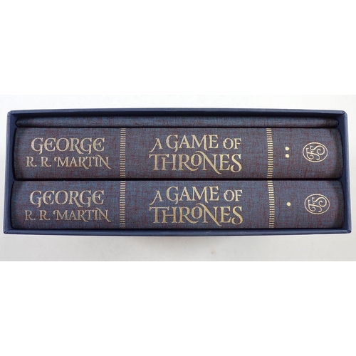 983 - A Game of Thrones by George R R Martin, two volumes in slip case, The Folio Society - Fine