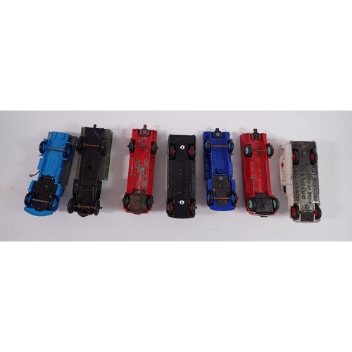 1118 - A group of seven Dinky die cast trucks and commercial vans