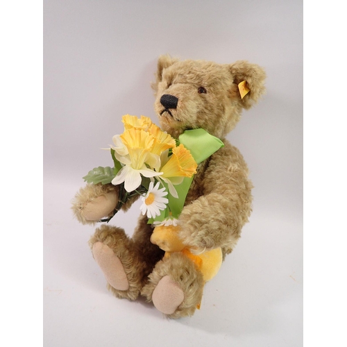 1122 - A Steiff Danbury Mint exclusive four seasons teddy bear 'Dylan' with daffodils and duckling, boxed w... 