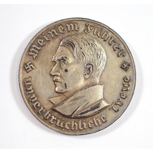 644 - A German NSDAP Hall of Honour Inauguration at Buchholz medal 1934, obverse bust of Adolf Hitler, rev... 