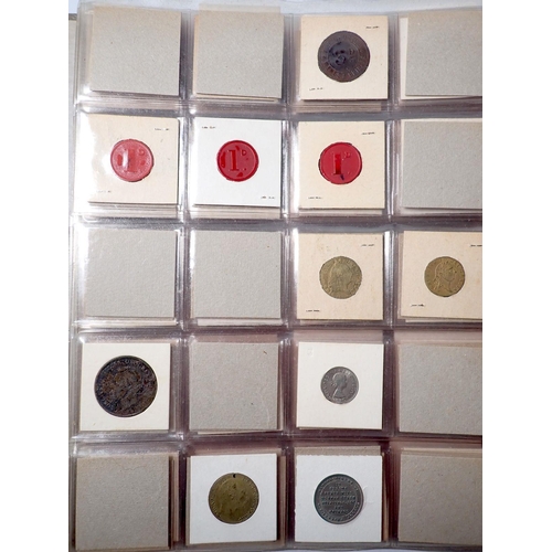 654 - A world coin album containing 18th and 19th century coinage with silver content, plus album index cr... 