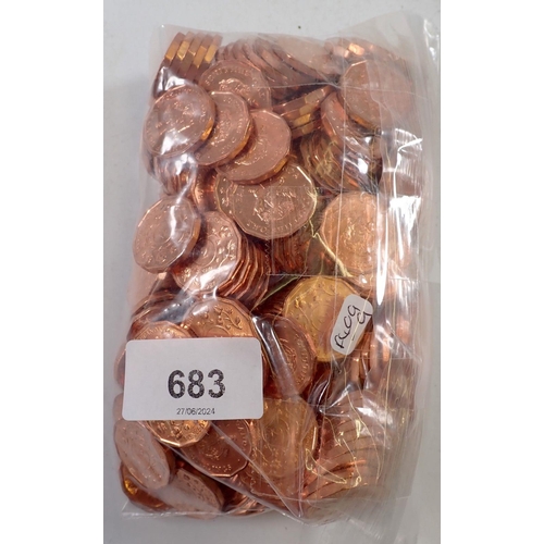 683 - A bag of Ugandan 2 shillings in uncirculated condition