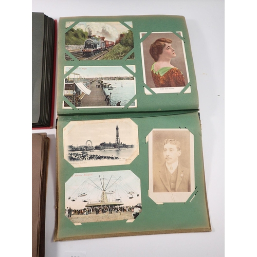882 - Three albums of postcards circa 500+ topos plus subject matter including Scarborough, HMS Montagu as... 