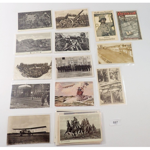 887 - A group of 23 WWII postcards