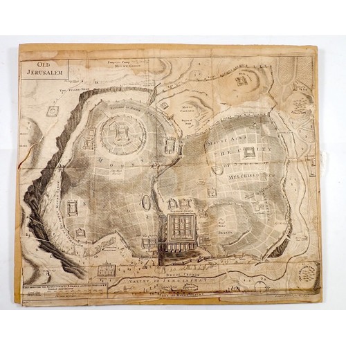 1280 - A map of Old Jerusalem by Richard Sare, 1702