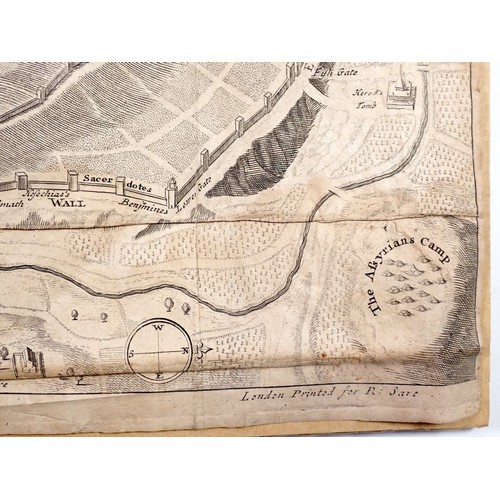 1280 - A map of Old Jerusalem by Richard Sare, 1702