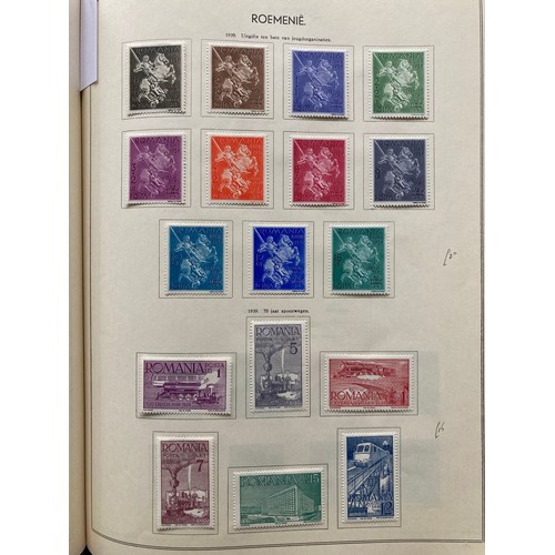 834 - Stamps of Romania: Red “Simplex” album of mint and used issues 1911-48; definitives, commemoratives,... 