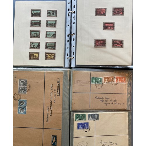 838 - GB & Br Empire stamps: Large green 50+ page album of complete mint/used KGVI and QEII Coronation “Om... 