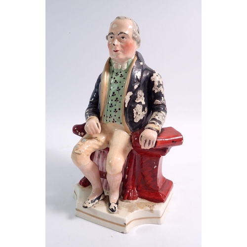 17 - A Victorian Staffordshire figure of James Sadler Balloonist, 22cm