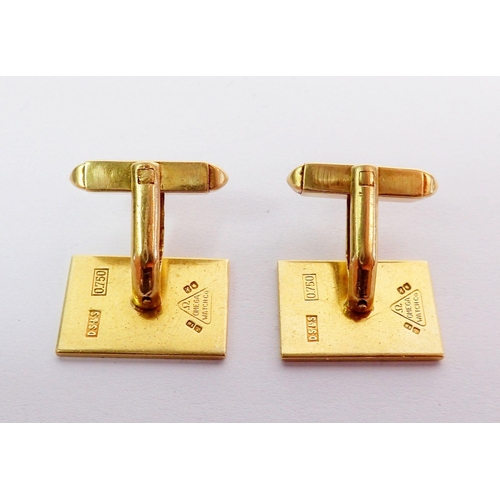 363 - A pair of 18ct gold Omega cufflinks, 14g