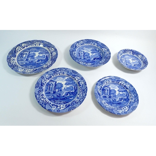 37 - A Spode Italian dinner service comprising nine dinner plates, twelve breakfast plates, twelve tea pl... 