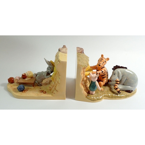 41 - A pair of Royal Doulton Winnie the Pooh bookends 'Push Pull' boxed, 11.5cm tall