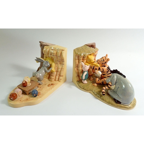 41 - A pair of Royal Doulton Winnie the Pooh bookends 'Push Pull' boxed, 11.5cm tall