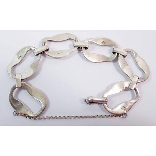 441 - An Arabic 900 standard silver Scandinavian style bracelet, 33g