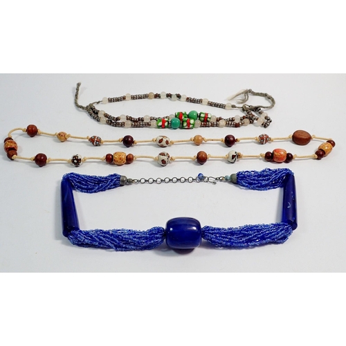 450 - A group of ethnic jewellery and bead necklaces