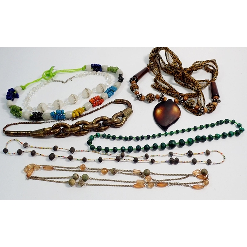 451 - A group of ethnic jewellery and bead necklaces