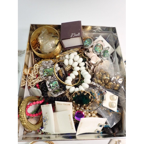 458 - A box of costume jewellery