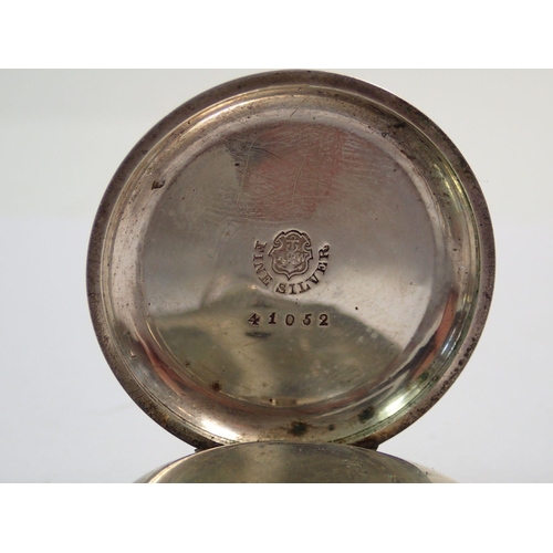 474 - A silver cased Swiss jewelled pocket watch and a 'Fine Silver' pocket watch