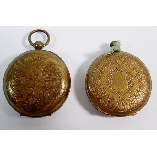 475 - Two gilt metal fob watches