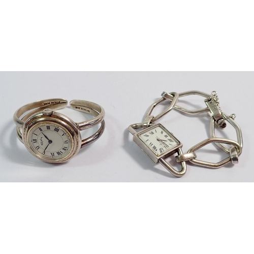 479 - An 800 silver watch and a Roy King silver bracelet watch