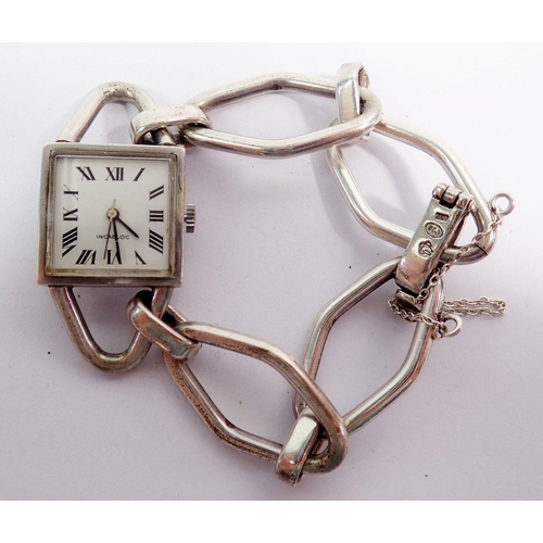 479 - An 800 silver watch and a Roy King silver bracelet watch