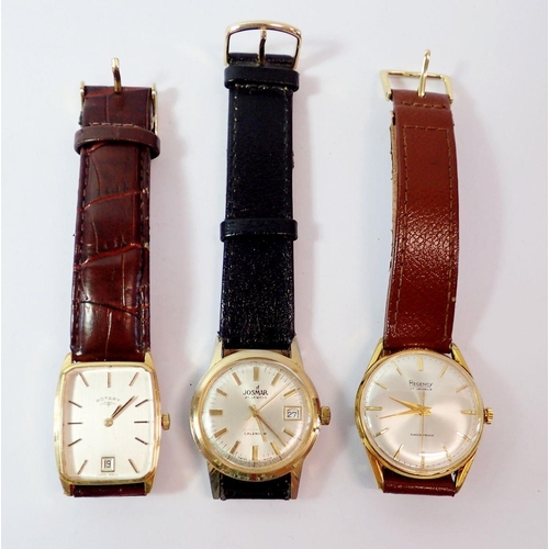 480 - A gentleman's rectangular  Rotary wristwatch, Josmar automatic and a Regency wristwatch