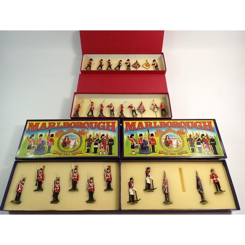 498 - Four boxes of metal military model figures including Marlborough and ducal - total of twenty four fi... 