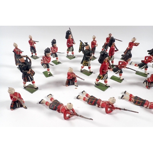 501 - Twenty three Britains Scottish Highlander metal model soldiers