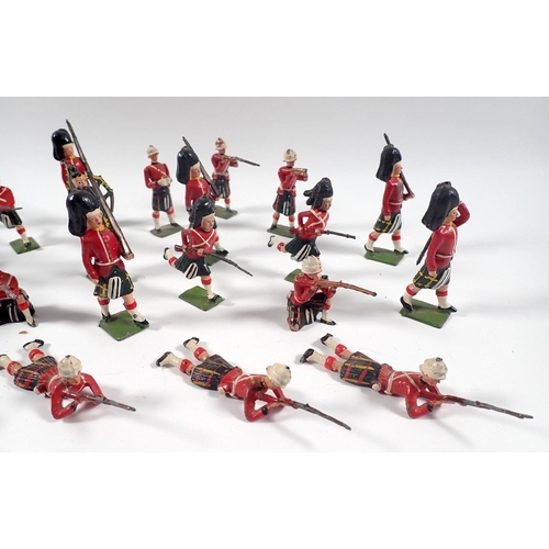 501 - Twenty three Britains Scottish Highlander metal model soldiers