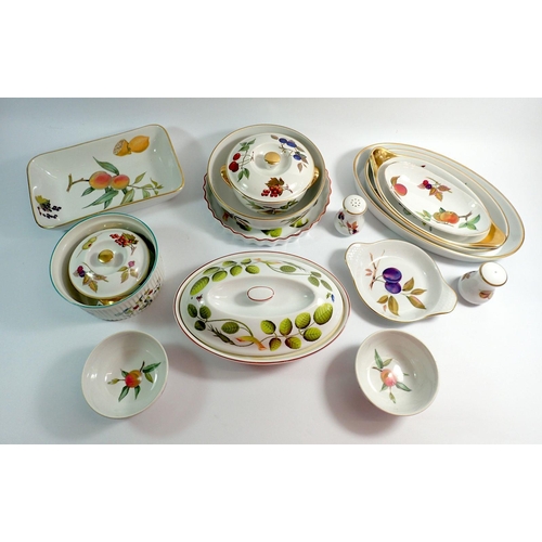 51 - A group of Worcester Evesham serving dishes and tureens etc.