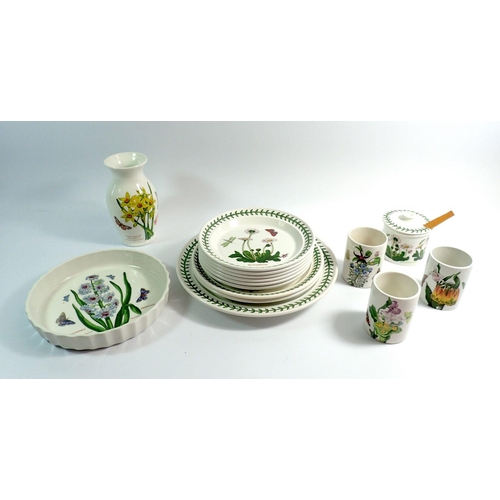 52 - A group of Portmeirion including vase, nine various plates, preserve pot etc.