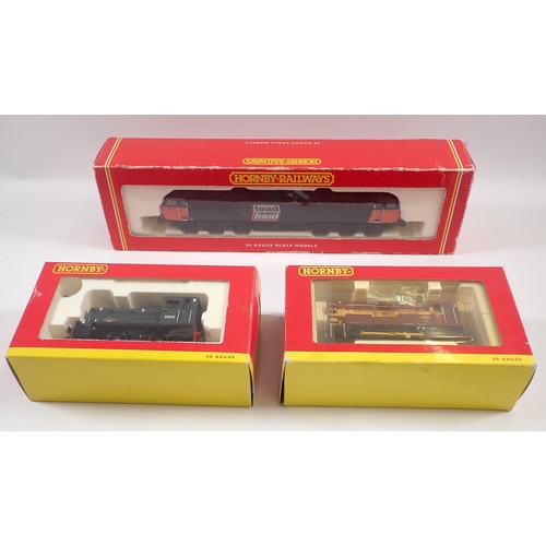 570 - A Hornby R2074 00 gauge class 56 loadhaul locomotive 56100, R2188 BR 0-4-0 diesel shunter class 06 D... 