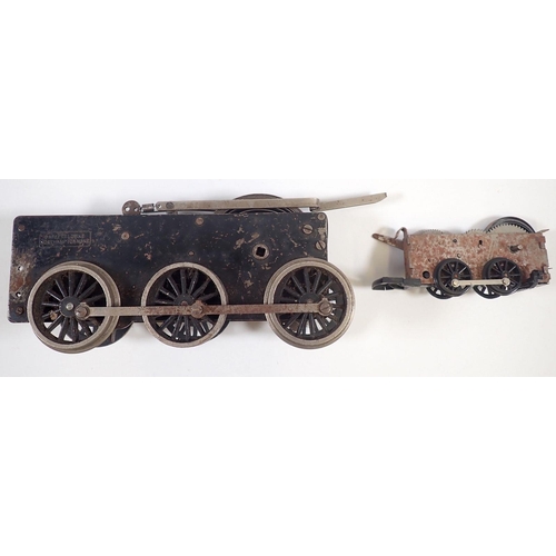 574 - A Basset Lowke clockwork part locomotive plus another smaller clockwork locomotive