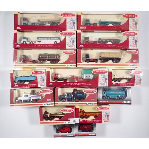 577 - A box of Trackside die cast vehicles including Corgi and Lledo, 'The Bygone Days of Road Transport' ... 