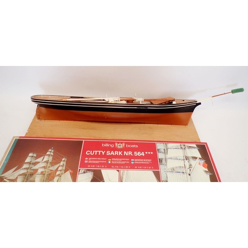 587 - A Billing Boats Cutty Sark wooden model No 546 with fittings No 565, part assembled - appears comple... 