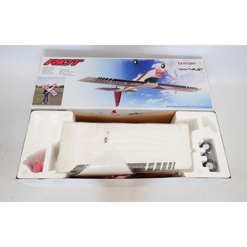 592 - A Riot Max Thrust remote control aeroplane - boxed, wingspan 140cm