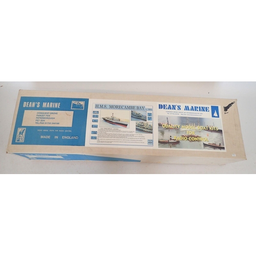 594 - A Deans Marine HMS Morecambe Bay model ship kit for radio control, length 98.5cm - unassembled, appe... 