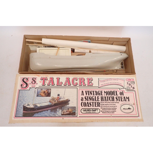 597 - A Cadler Craft SS Talacre model ship kit 1/48 length 86cm approx - boxed, unassembled, appears compl... 