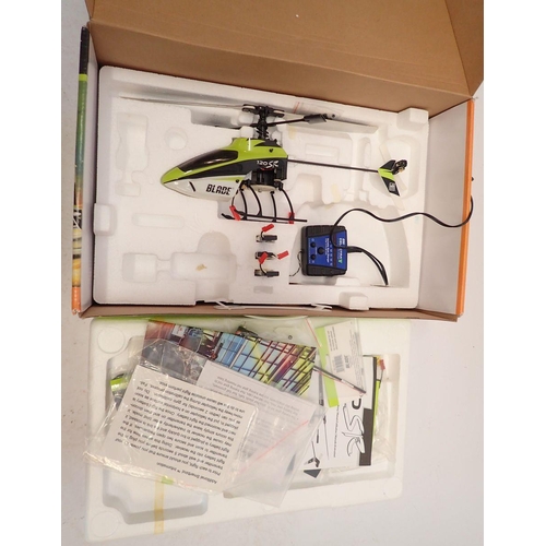 600 - A BNF Blade 120 SR remote control helicopter includes battery pack and charger - boxed