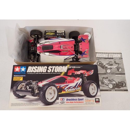 601 - A Tamiya Rising Storm DF-02 remote control 4WD off road racing car - boxed