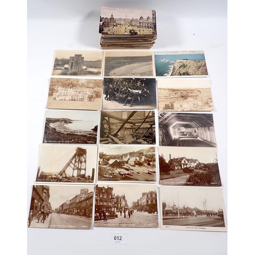 612 - Approx 170 postcards including GB topos and subjects, Cornwall, mining, lifeboats, shipwrecks, Scott... 