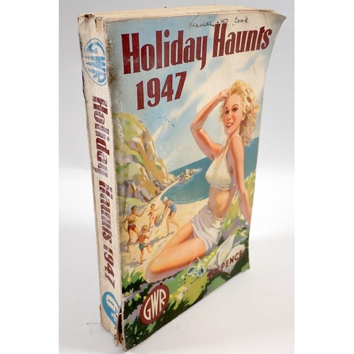 631 - GWR Holiday Haunts 1947 railway guidebook for England, Wales, Channel Islands and Isle of Man, 688 p... 