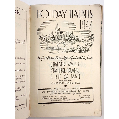 631 - GWR Holiday Haunts 1947 railway guidebook for England, Wales, Channel Islands and Isle of Man, 688 p... 