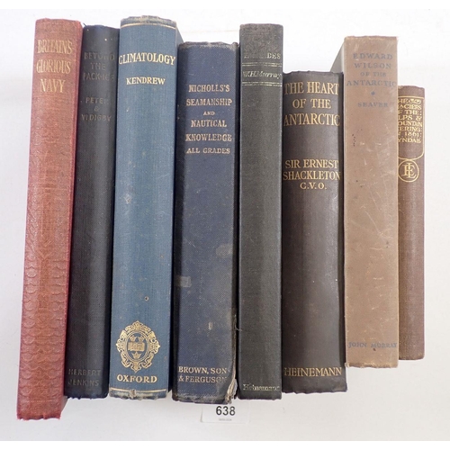 638 - A group of books on mountaineering, exploration of the Artic and The Navy