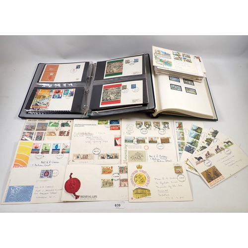 639 - A quantity of First Day Covers 1970's and 1980's plus stamp album