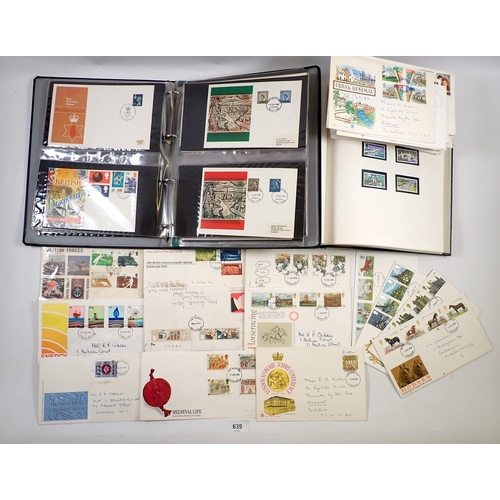 639 - A quantity of First Day Covers 1970's and 1980's plus stamp album