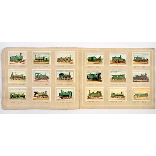 641 - A Jacques Superchocolat trade card album featuring trains